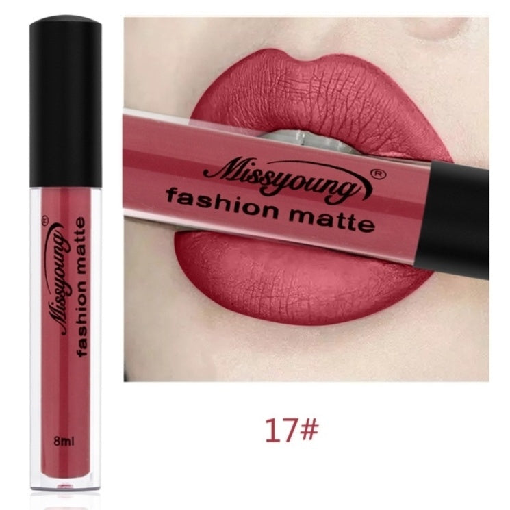 Lip Gloss Liquid Lipstick Non-Stick Cup Matte Makeup Lip Gloss Liquid Lipstick Non-Stick Cup Matte Makeup